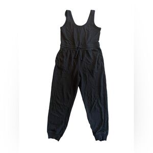 Everlane The French Terry Tie Waist Jumpsuit Black